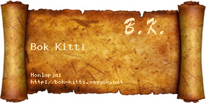 Bok Kitti névjegykártya